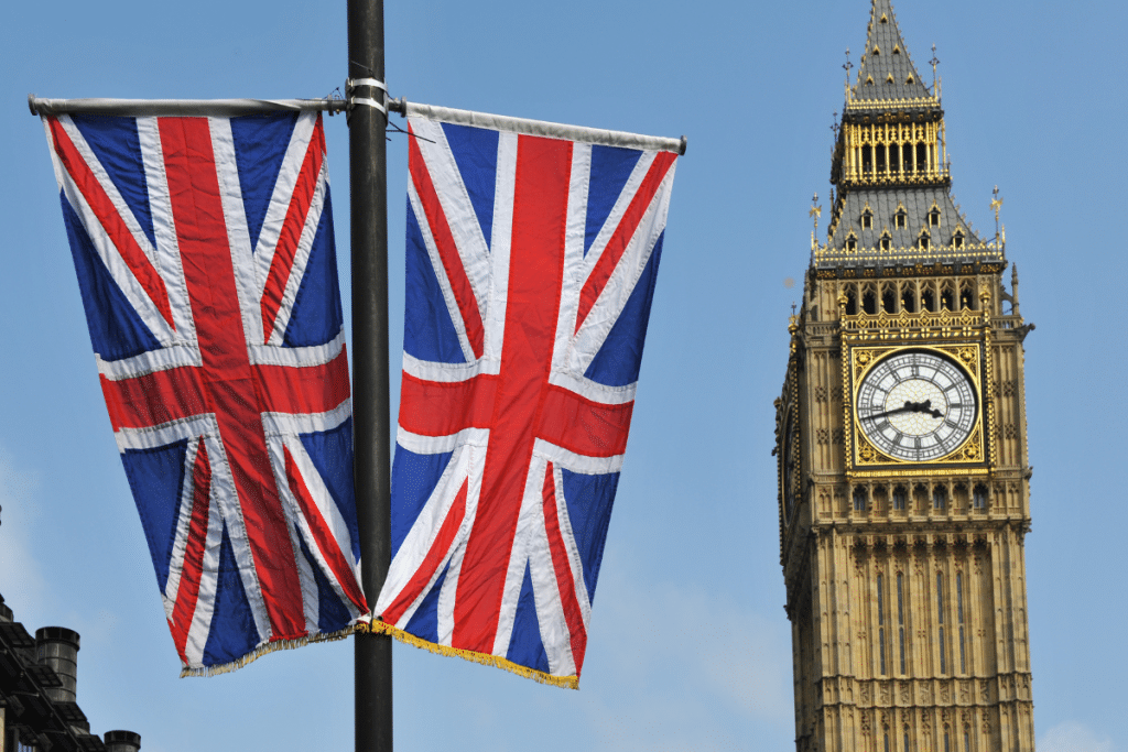 British flag and Big Ben